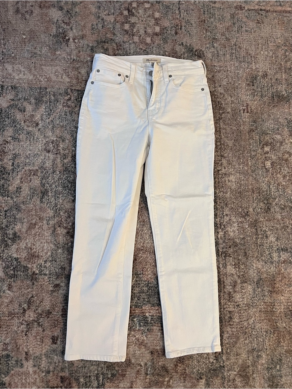 Madewell Women’s Straight-Leg White Jeans - The Perfect Vintage